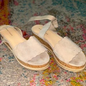 Marc Fisher women’s suede wedge sandals